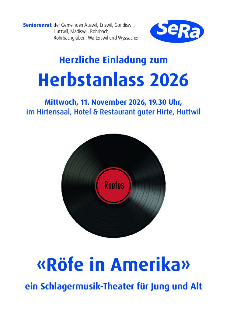 Seniorenrat - Herbstanlass 2026