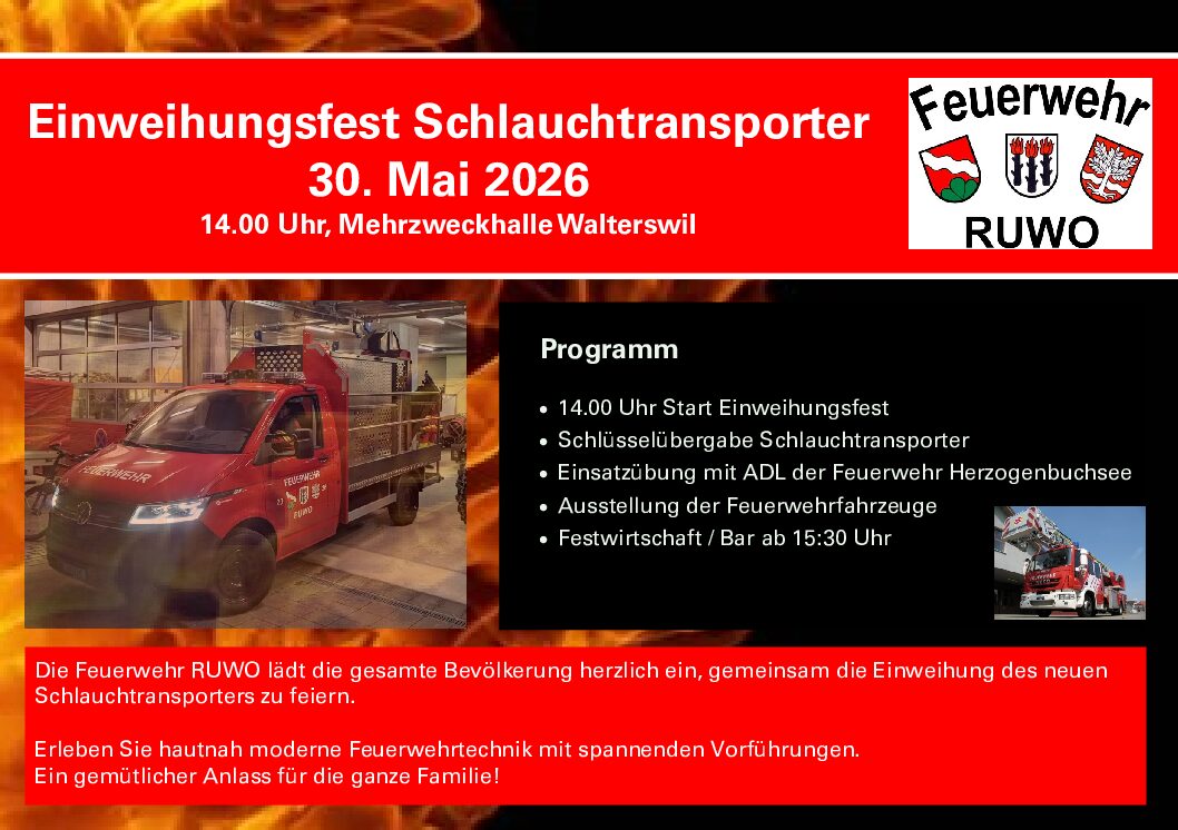 Einweihungsfest Schlauchtransporter