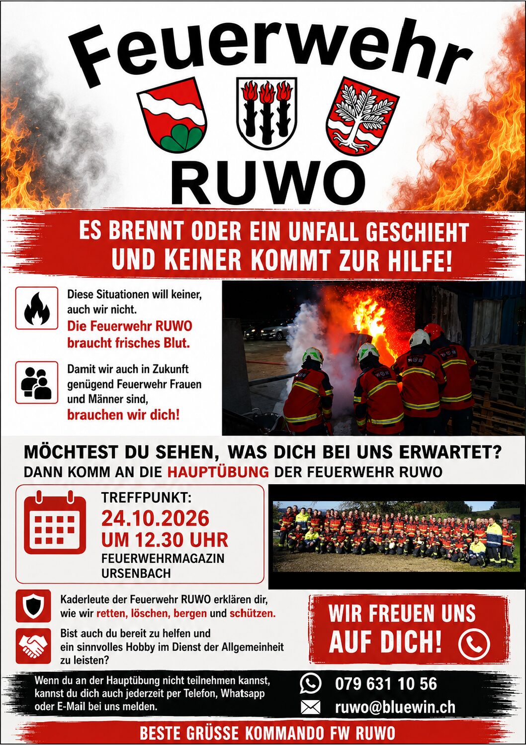 Hauptübung Feuerwehr RUWO